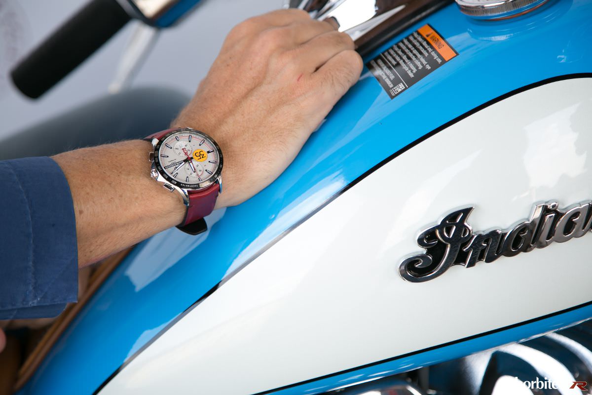With Baume et Mercier and Indian Motorcycles at the Vairano racetrack
