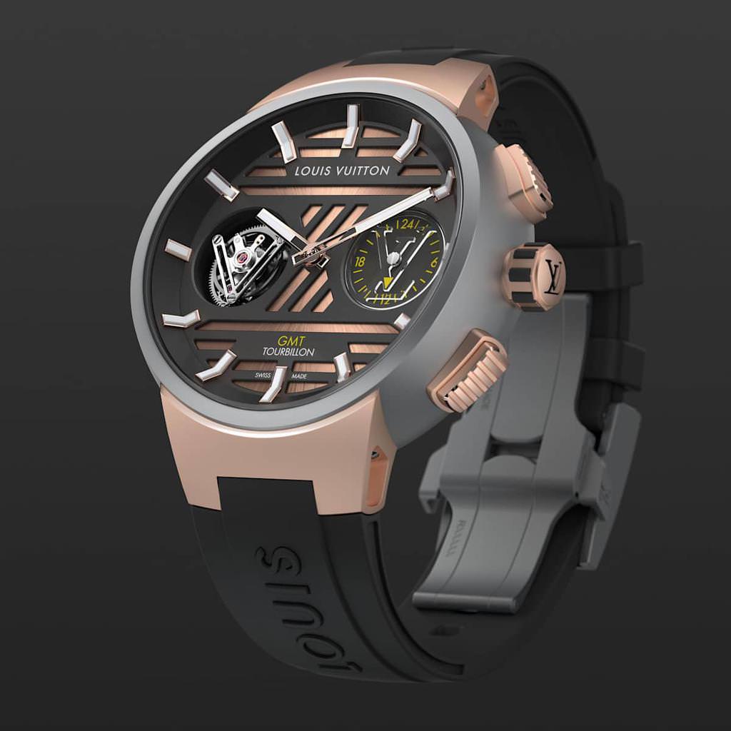 Louis Vuitton Tambour Curve GMT Flying Tourbillon