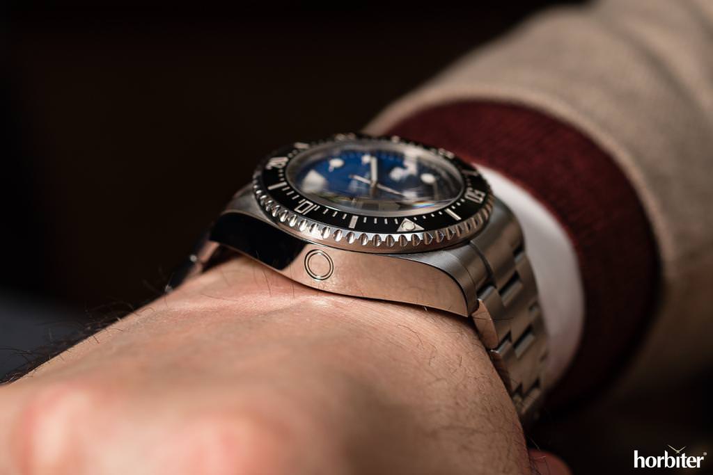 rolex deepsea on small wrist