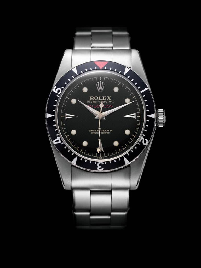 The Rolex Milgauss 116400GV watch hands 