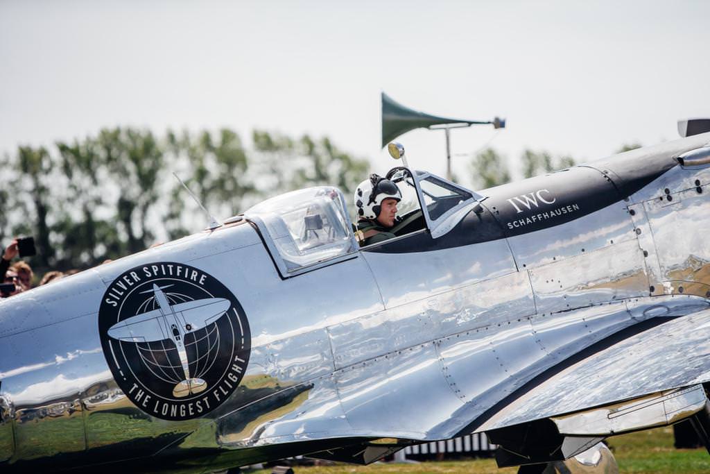 the silver spitfire the longest flight takes off at goodwood