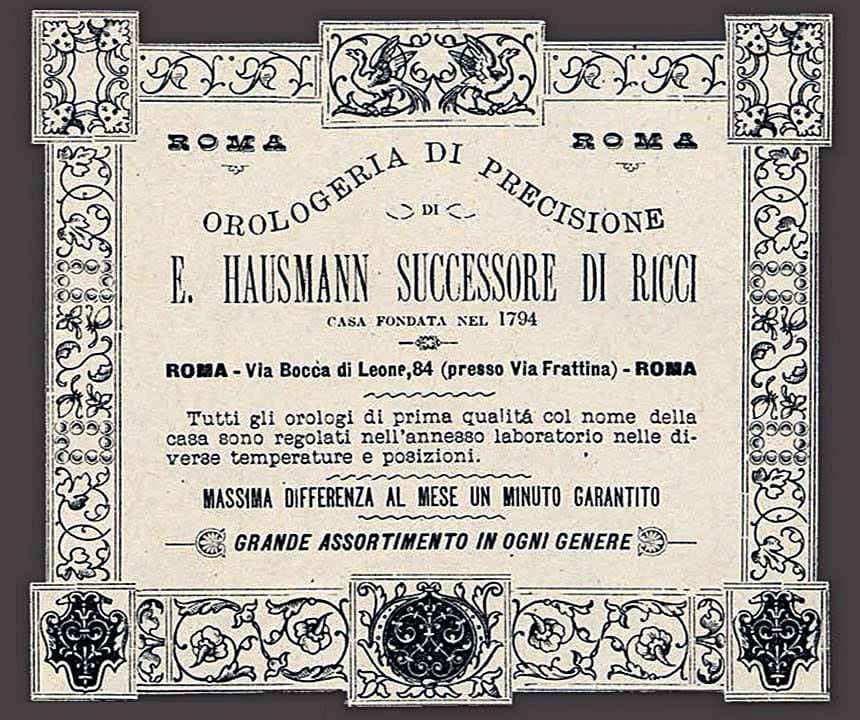 Hausmann historical ad