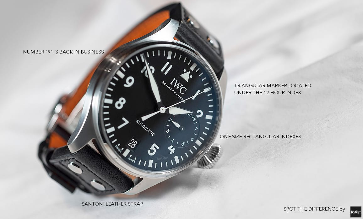 IWC Big Pilots Watch IW500912 spot the difference by Horbiter