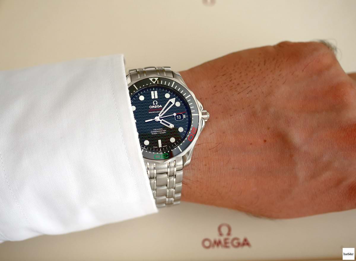 omega seamaster diver 300m on wrist