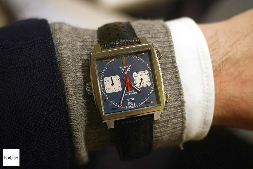 The 2015 Heuer Monaco Calibre 12 Blue Dial Heritage Collection