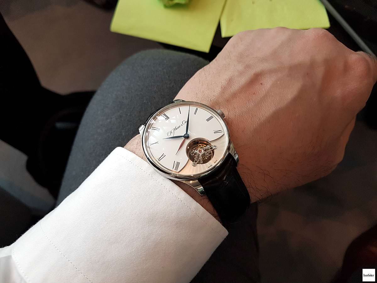 h Moser Cie Venturer Tourbillon Dual Time White Dial Roman Numerals 7