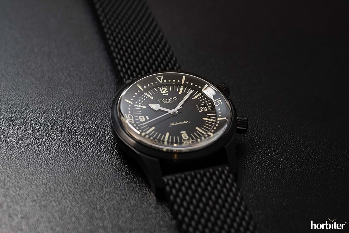 The Longines Heritage Legend Diver Black PVD watch hands-on - Horbiter®