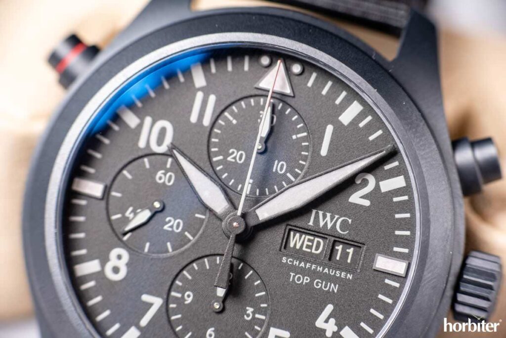 iwc pilots watch double chronograph top gun ceratanium 5