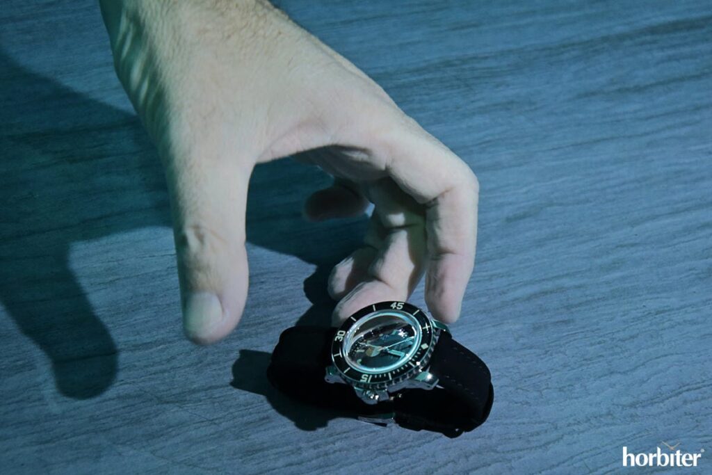 Con Blancpain Fifty Fathoms e Gianluca Genoni, in immersione