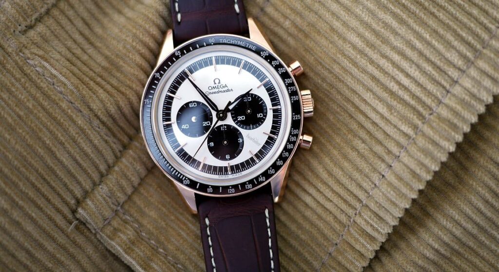 Omega Speedmaster First Omega in Space Sedna Gold