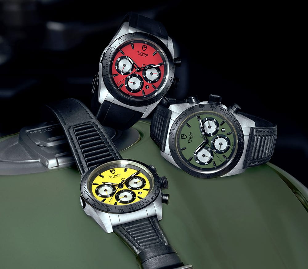 tudor fastrider chrono red yellow green