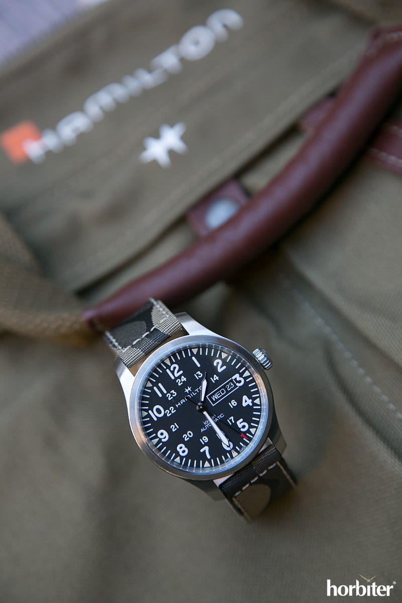 hamilton khaki field day date auto