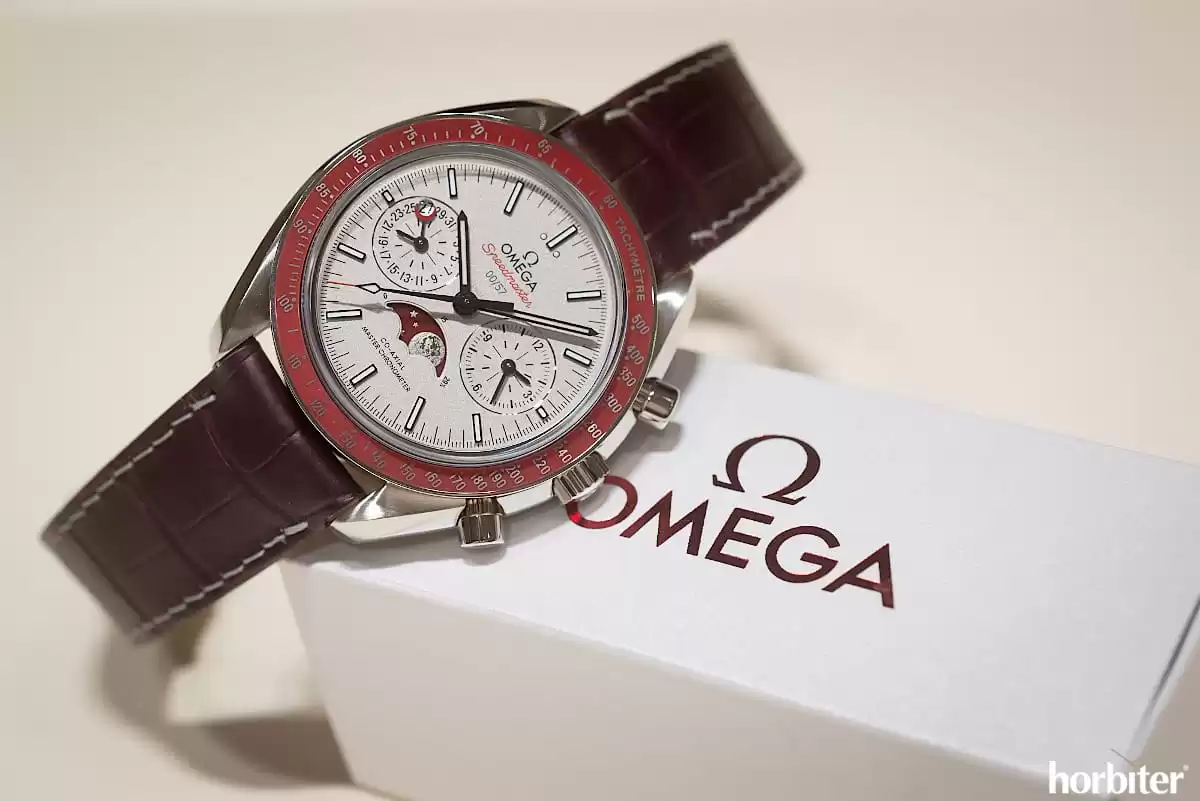 Omega Speedmaster Moonphase Co-Axial Master Chronometer Chronograph Platinum Limited Edition 2