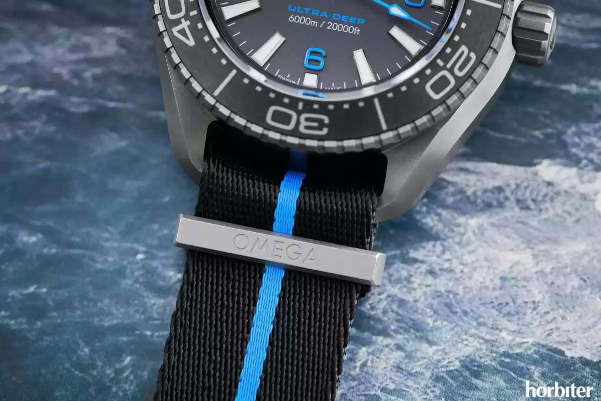 The omega ultra deep grade 5 titanium watch hands on