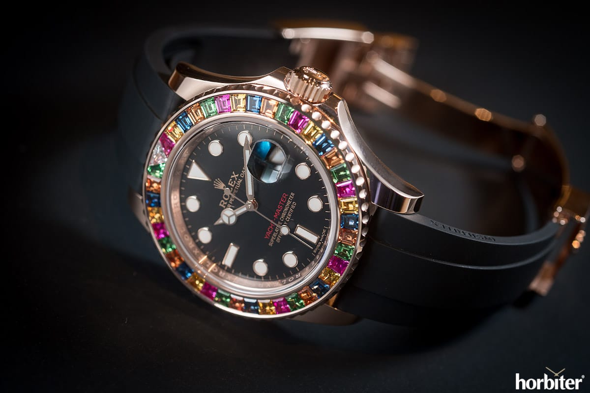 rolex yacht master rainbow 116695 sats