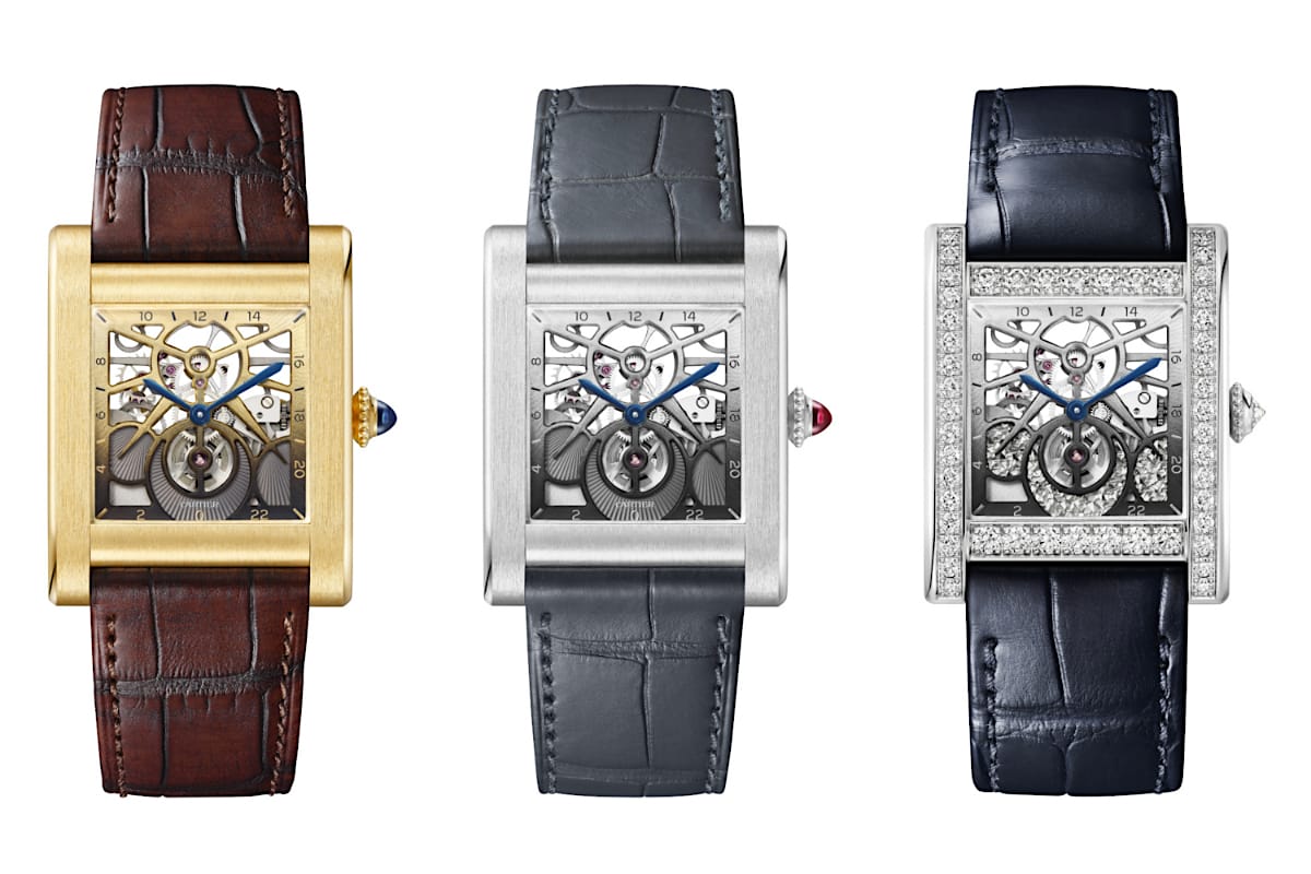 cartier tank normale skeleton collection