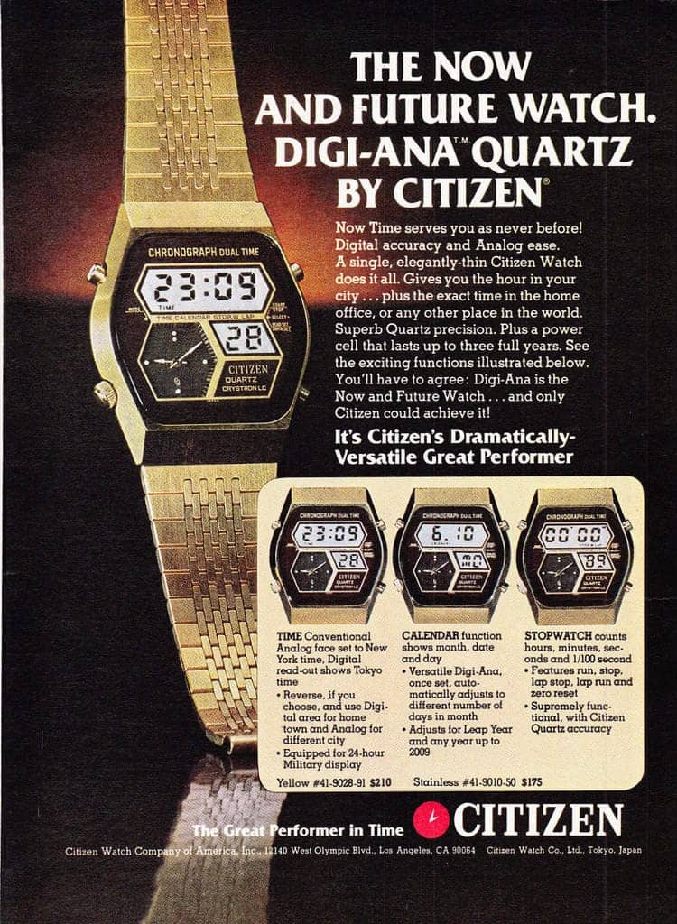 Citizen Quartz Crystron Alarm LC 1976