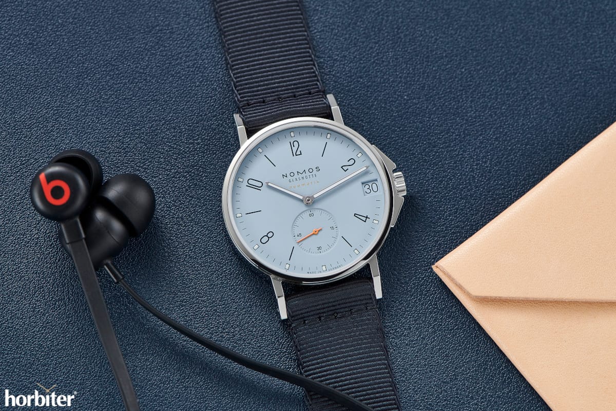 Nomos Glashütte Ahoi neomatik 38 Datario Cielo 2