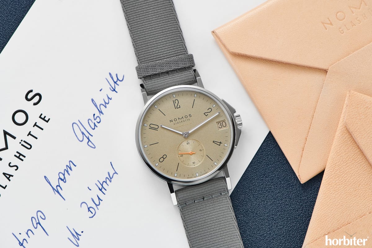 Nomos Glashütte Ahoi neomatik 38 Datario Sabbia 2