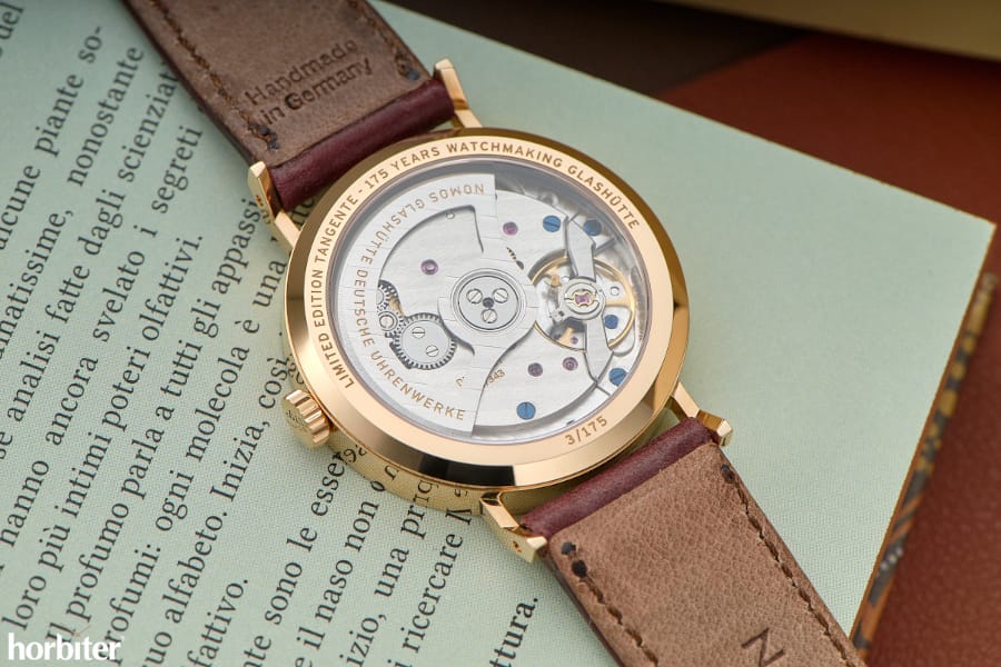 nomos tangente oro rosa neomatik 175 years watchmaking glashutte 3