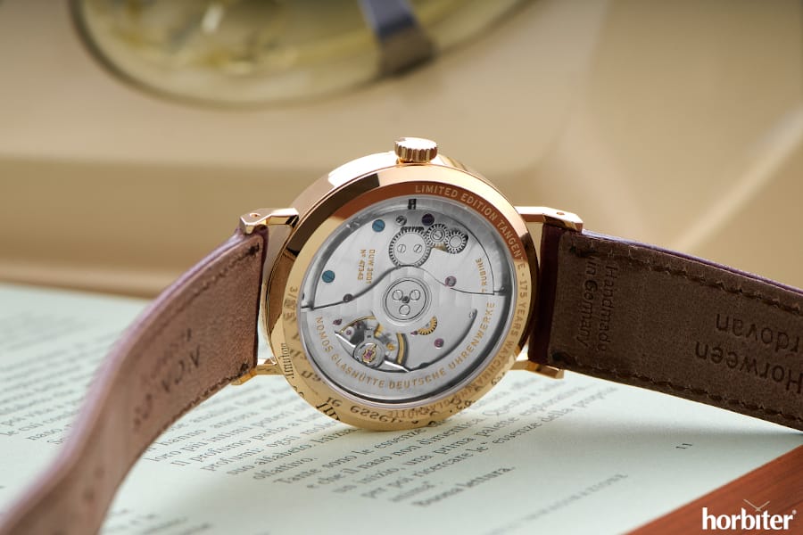 nomos tangente oro rosa neomatik 175 years watchmaking glashutte 6