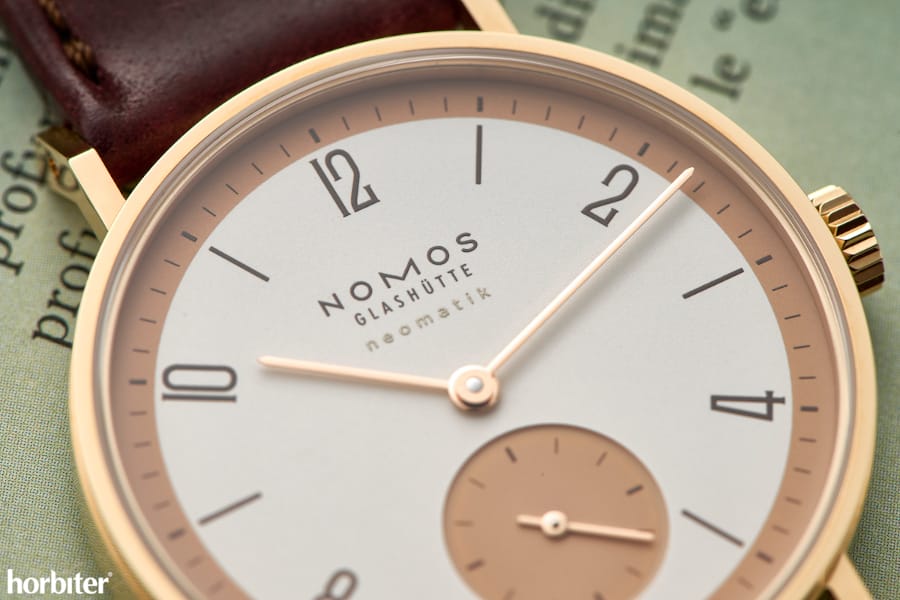 nomos tangente oro rosa neomatik 175 years watchmaking glashutte 7