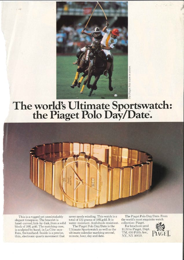 piaget polo day date 1983
