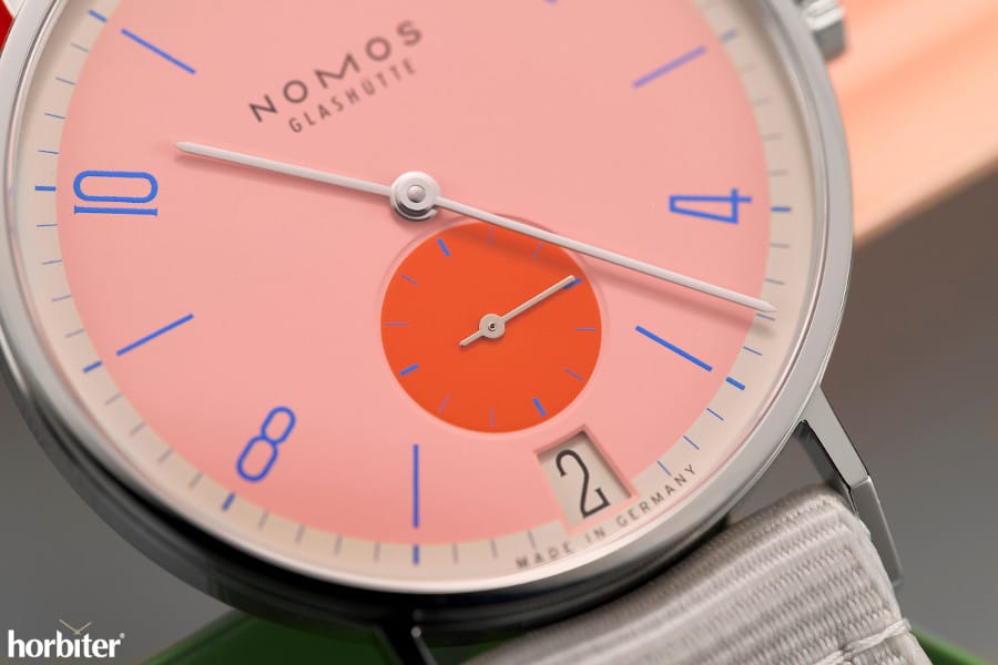 nomos tangente 38 flamingo pink 1