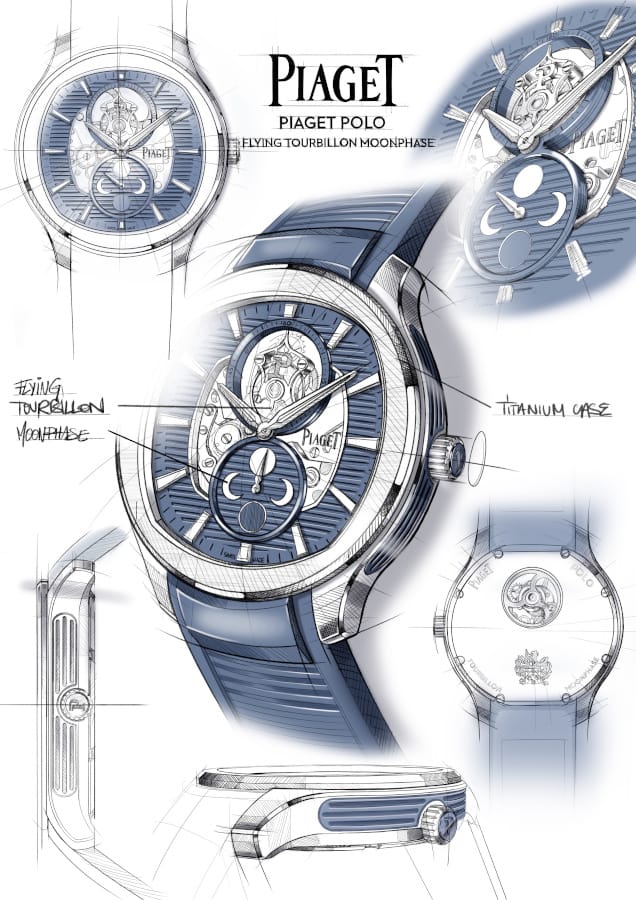 Piaget Polo Flying Tourbillon Moonphase sketch