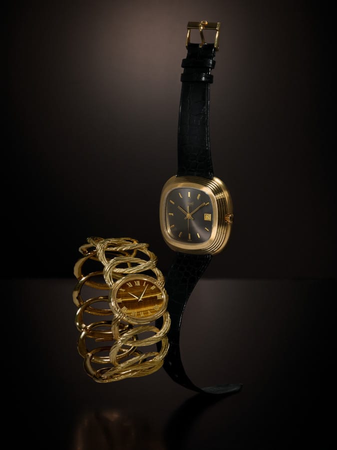 Cuff watch and wristwatch Andy Warhol