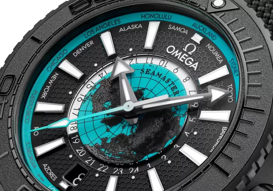 Omega Seamaster Planet Ocean Worldtimer turquoise