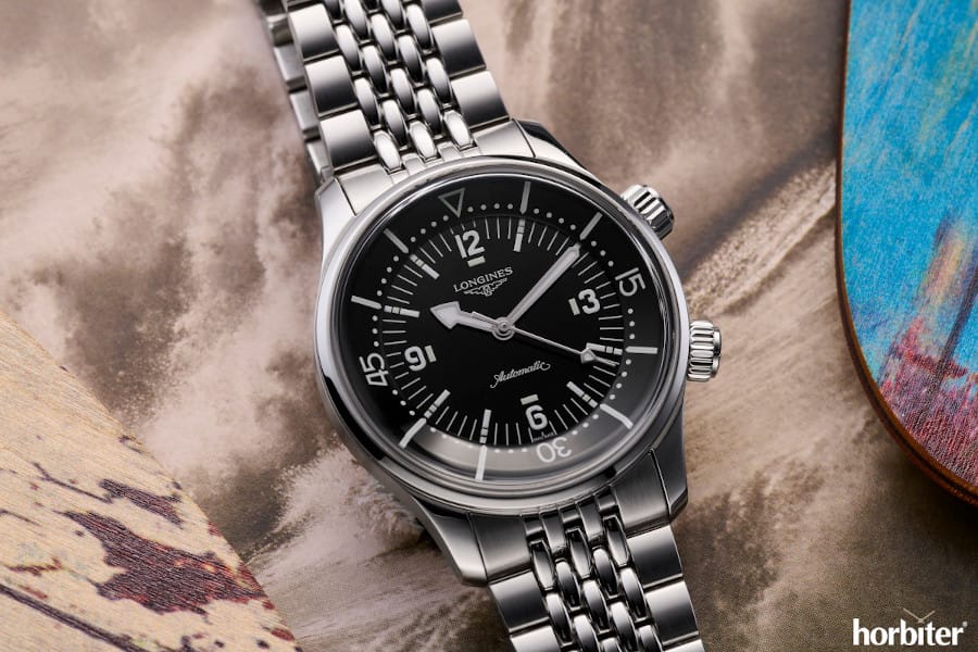 The Longines Legend Diver 39 watches hands on