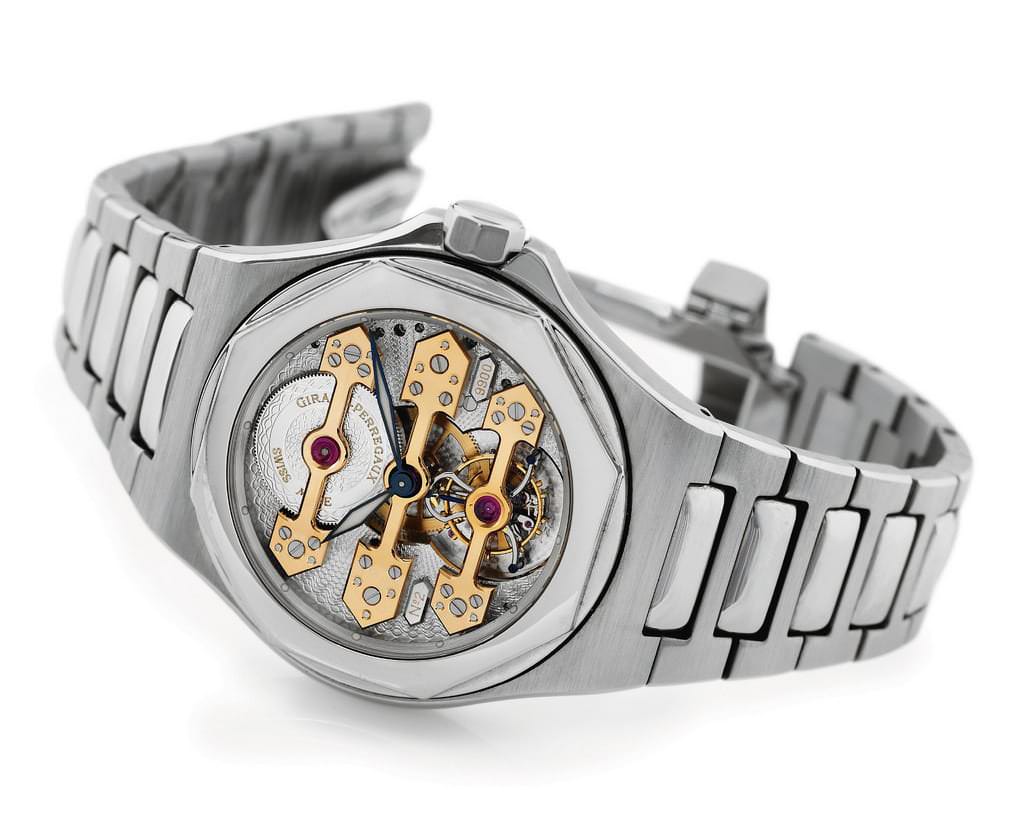 Girard-Perregaux Laureato Tourbillon Three gold bridges