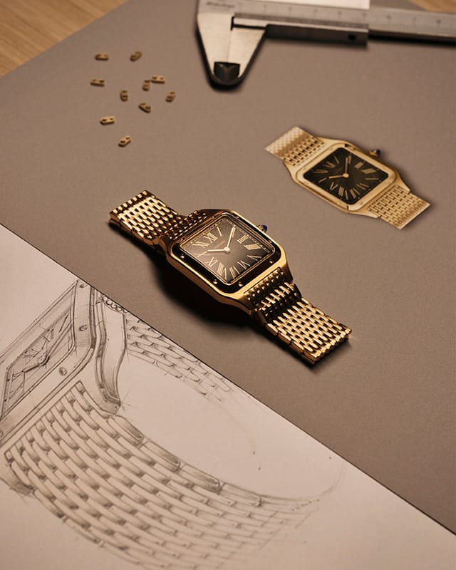 cartier santos dumont bracciale maglia ossidiana 1