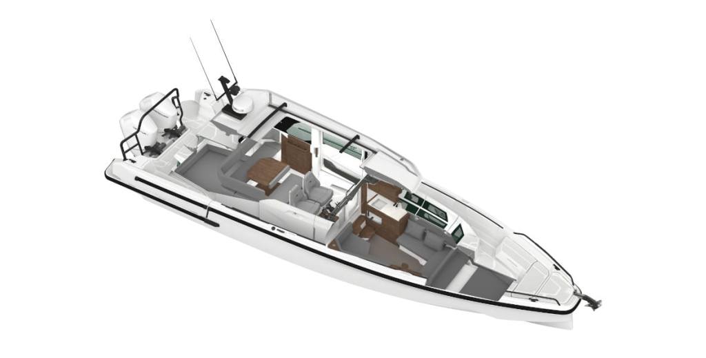Axopar 38 XC Cross Cabin lay out