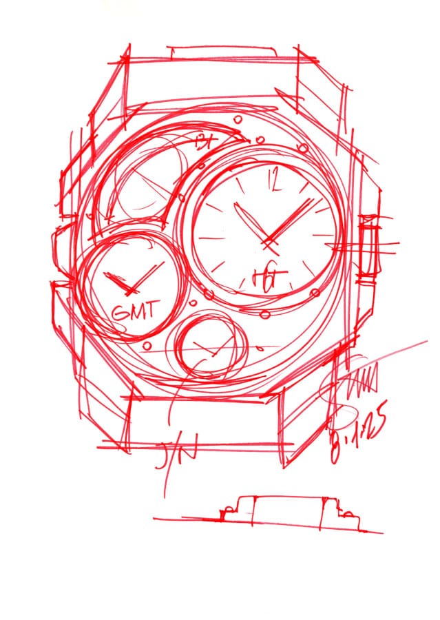 Bvlgari Octo Finissimo Dual Time Vianney Halter sketch 1